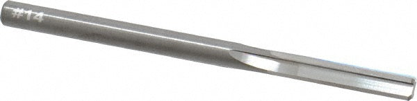 Hertel 79890521 Chucking Reamer #14, 2-3/4" OAL, 7/8" Flute Length, Straight Flute, Straight-Cylindrical Shank, Solid Carbide