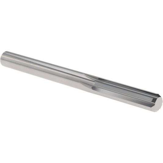 Hertel 79891107 Chucking Reamer Letter M, 3-1/4" OAL, 1-1/8" Flute Length, Straight Flute, Straight-Cylindrical Shank, Solid Carbide