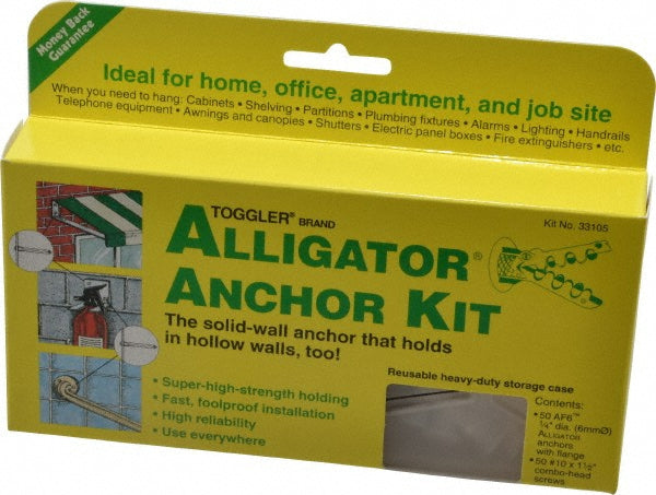 Toggler 33105 Lag Shield Anchor 1/4" Dia, 1-3/16" OAL