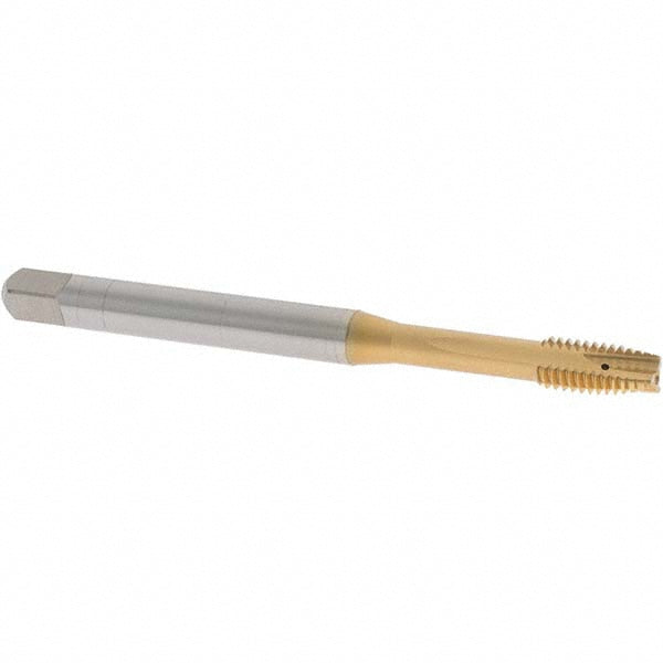OSG 2691005 Spiral Point Tap M6x1 Metric, 3 Flutes, Plug Chamfer, 6H Class of Fit, HSS-E Vanadium, TiN Coated