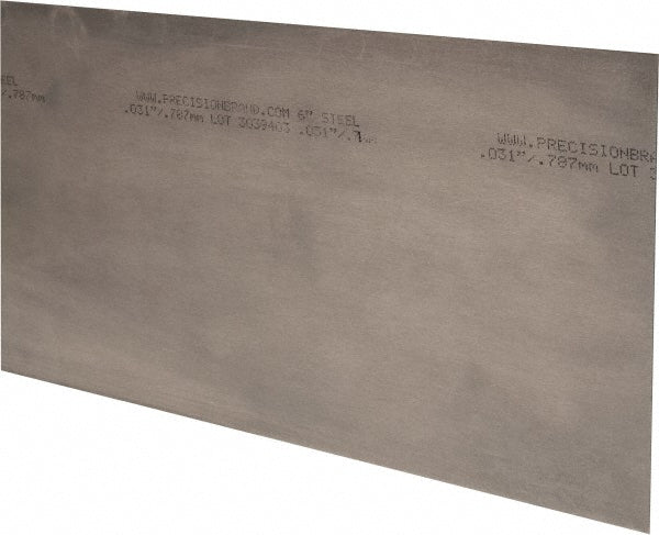 Precision Brand Products 16915 Shim Stock 0.031'' Thick, 18'' Long, 6" Wide, 1008/1010 Low Carbon Steel