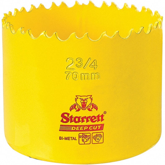 Starrett 00447 Hole Saw 2-3/4" Saw Dia, 2" Cut Depth