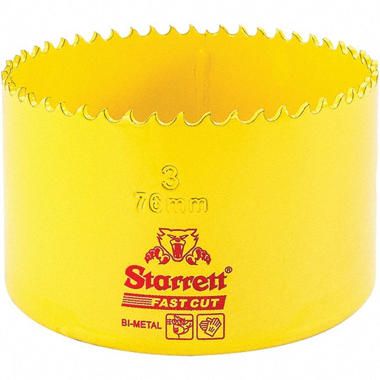 Starrett 00515 Hole Saw 3" Saw Dia, 1-5/8" Cut Depth