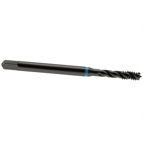 Emuge B0503200.0060 Spiral Flute Tap M6x1.00 Metric Coarse, 3 Flutes, Modified Bottoming, 6H Class of Fit, Cobalt, Oxide Coated