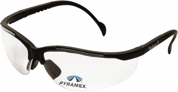 PYRAMEX SB1810R20 Magnifying Safety Glasses +2, Clear Lenses, Scratch Resistant, ANSI Z87.1 & CSA Z94.3-07
