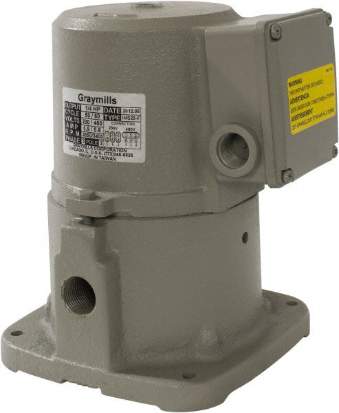 Graymills IMS25-F Suction Pump 1/4 hp, 230/460V, 3 Phase, 3,450 RPM, Cast Iron Housing