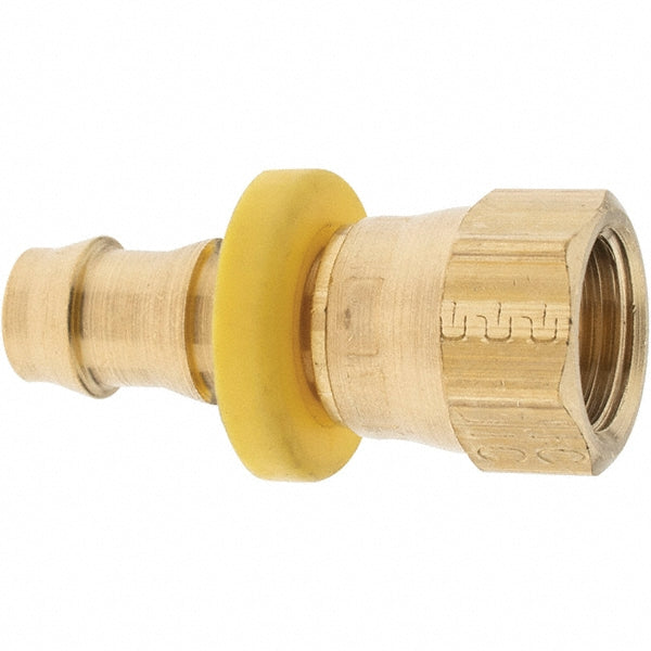Parker 30682-6-6B Barbed Push-On Hose Female Swivel 3/8" & 9/16-18 Female JIC, Brass, 3/8" Barb