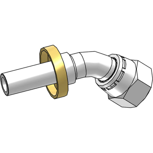 Parker 33782-6-6 Hydraulic Hose Female JIC 37 deg Swivel Fitting 9.50 mm Hose ID, Hose Size 6, 9/16-18 Thread