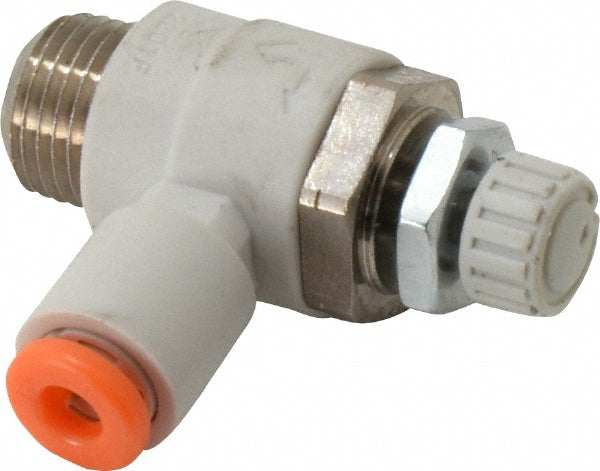 SMC Pneumatics AS2201F-N01-01 Air Flow Control Valve Flow Control Elbow, Tube x MNPT, 1/8" Tube OD