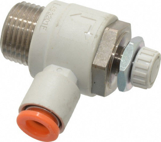 SMC Pneumatics AS3201F-N03-07 Air Flow Control Valve Flow Control Elbow, Tube x MNPT, 1/4" Tube OD
