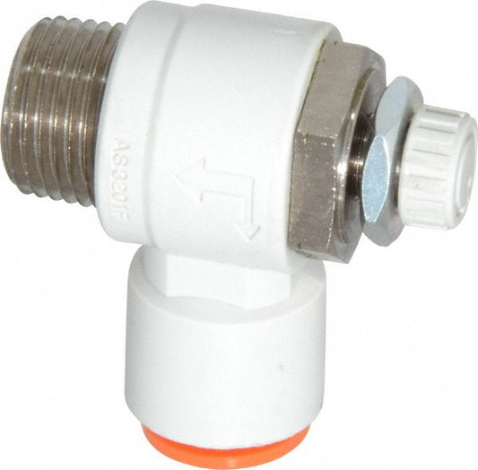 SMC Pneumatics AS3201F-N03-11 Air Flow Control Valve Tube x MNPT, 3/8" Tube OD
