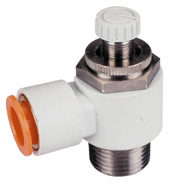 SMC Pneumatics AS2301F-N02-03 Air Flow Control Valve Flow Control Offset Inline, Tube x MNPT, 5/32" Tube OD