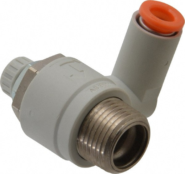 SMC Pneumatics AS3301F-N03-07 Air Flow Control Valve Tube x MNPT, 1/4" Tube OD