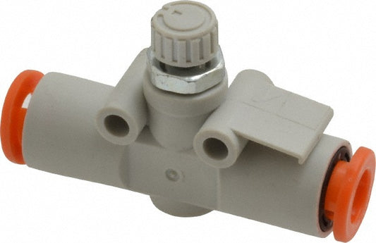 SMC Pneumatics AS2002F-07 Air Flow Control Valve In-Line, Tube, 1/4" Tube OD