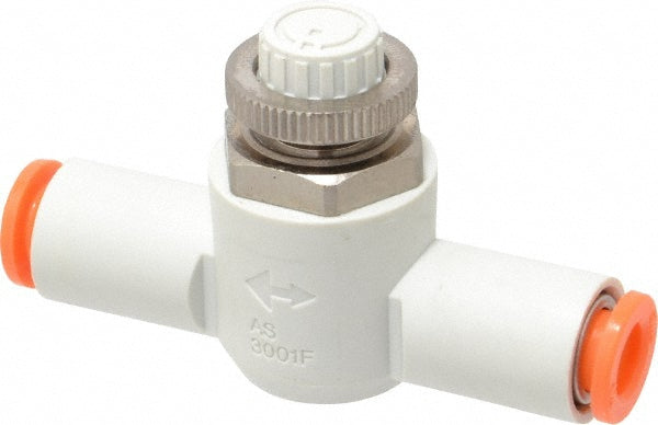 SMC Pneumatics AS3002F-07 Air Flow Control Valve In-Line, Tube, 1/4" Tube OD