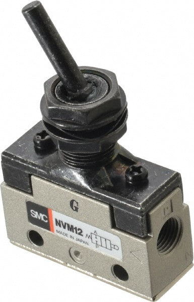 SMC Pneumatics VM120-N01-08A Mechanically Operated Valve 2-Way & 2-Position, Toggle Lever Actuator, 1/8" Inlet, 2 Position