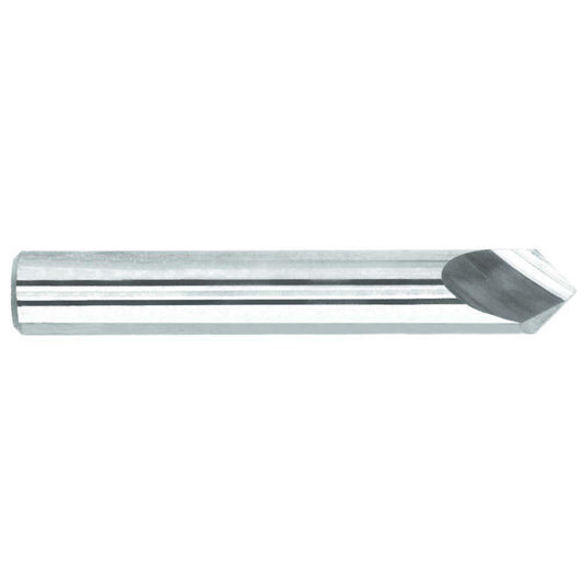 Melin Tool 16285 Chamfer Mill 1/2" Dia, 1/2" Shank Dia, 90 deg, 2 Flute, Solid Carbide, Single End