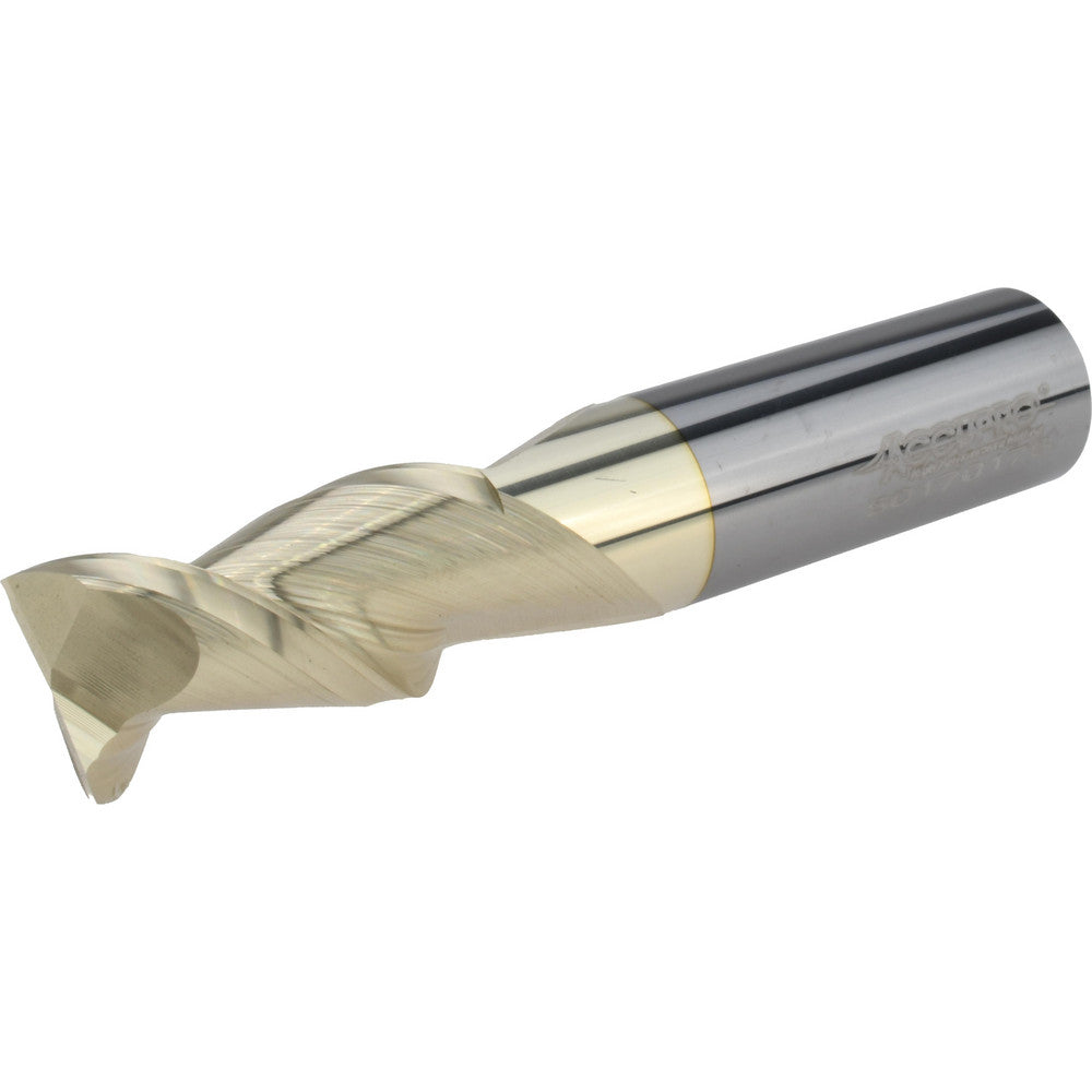 Accupro 313370 Square End Mill 5/8'' Dia, 1-1/4'' LOC, 5/8'' Shank Dia, 3-1/2'' OAL, 2 Flutes, Solid Carbide