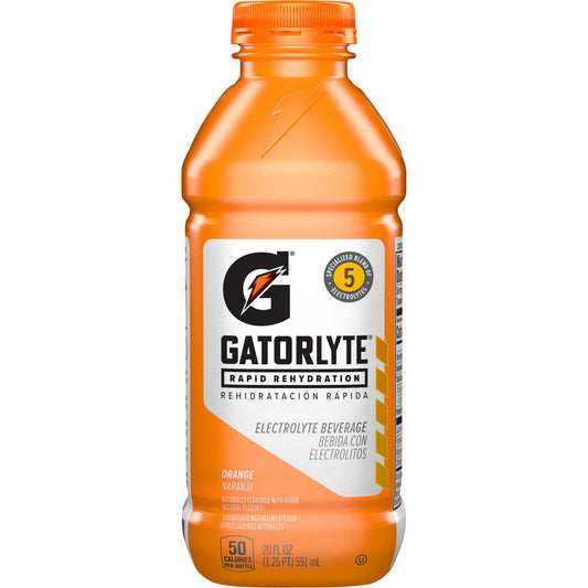 Gatorade 04790 Activity & Sport Drinks Drink Type Activity Drink  Form Liquid  Container Yields (oz.) 20.00  Flavor Orange  Drink Content Features Hydration Electrolytes Single Serve Rapid-Hydration  Container Type Bottle