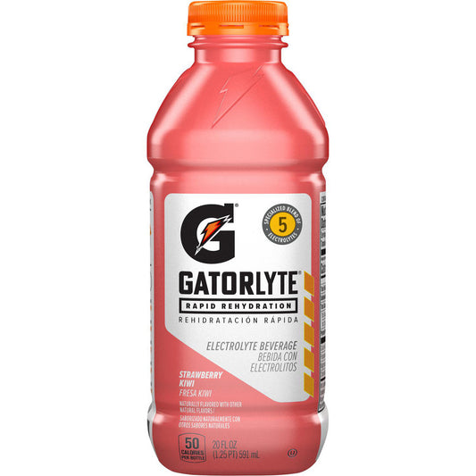 Gatorade 04791 Activity & Sport Drinks Drink Type Activity Drink  Form Liquid  Container Yields (oz.) 20.00  Flavor Strawberry Kiwi  Drink Content Features Hydration Electrolytes Single Serve Rapid-Hydration  Container Type Bottle