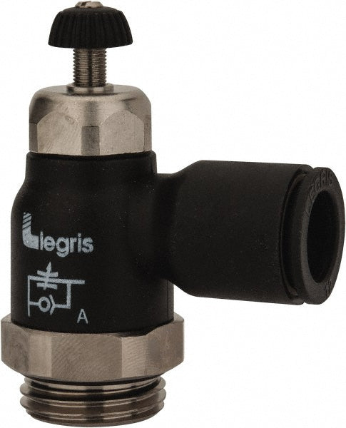 Legris 7060 12 21 Air Flow Control Valve Compact Meter Out Flow Control, Tube x BSPP, 12mm Tube OD