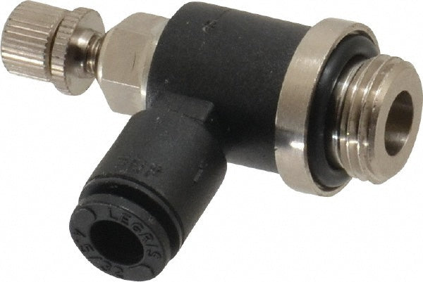 Legris 7660 04 10 Air Flow Control Valve Miniature Exhaust, Tube x BSPP, 4mm Tube OD, 145 Max psi
