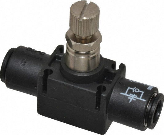 Legris 7770 08 00 Air Flow Control Valve In-Line, Tube, 5/16" Tube OD, 145 Max psi