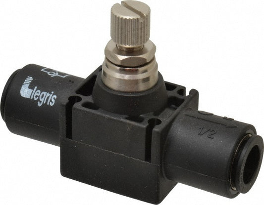 Legris 7770 12 00 Air Flow Control Valve In-Line, Tube, 12mm Tube OD, 145 Max psi