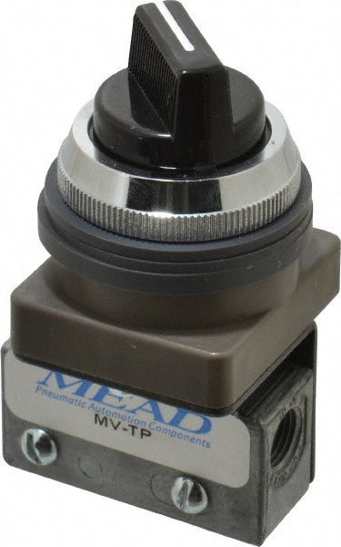 Mead MV-TP Mechanically Operated Valve 3-Way Pilot, Two Position Actuator, 1/8" Inlet, 2 Position