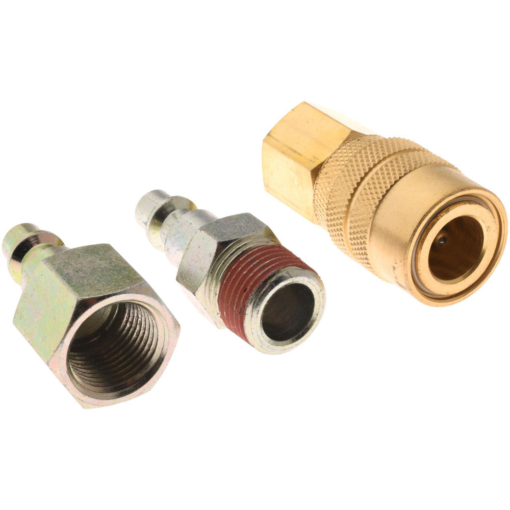 Value Collection 2411551341 3 Piece 1/4" Body 3/8 NPT 145 psi Industrial Pneumatic Coupling Plug Set