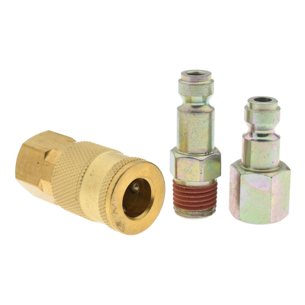 Value Collection 2431551241 3 Piece 1/4" Body 1/4 NPT 145 psi Tru-Flate Automotive Pneumatic Coupling Plug Set