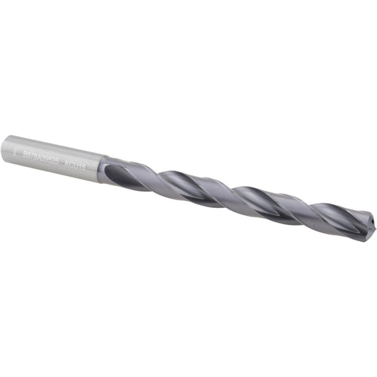 Kennametal 2658404 Taper Length Drill Bit Series B978, 3/8" Dia, 132 &deg Point, Solid Carbide