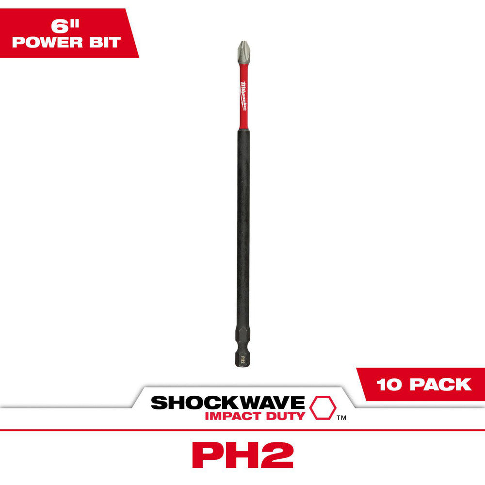 Milwaukee Tool 48-32-4207 Power & Impact Screwdriver Bits & Holders Bit Type Power Bit  Drive Size (Inch) 1/4  Overall Length (Inch) 6  Material Alloy Steel  Hex Size (Inch) 1/4  Phillips Size #2