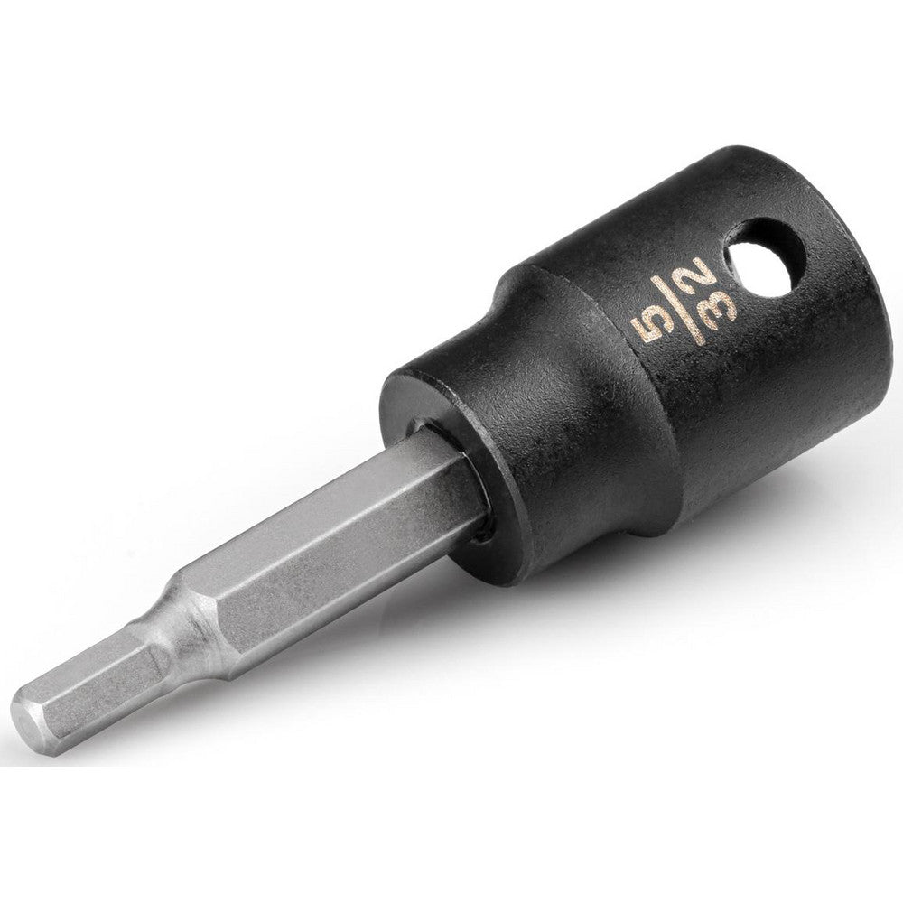 Tekton SIB12202 Impact Hex & Torx Bit Sockets Drive Size (Inch) 3/8  Hex Size (Inch) 5/32  Bit Length (Decimal Inch) 1.16  Overall Length (Decimal Inch) 2.2200  Material Steel  Finish Manganese Phosphate