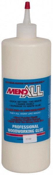 MendAll MPG.000.0032 Wood Glue 32 oz Bottle, Yellow