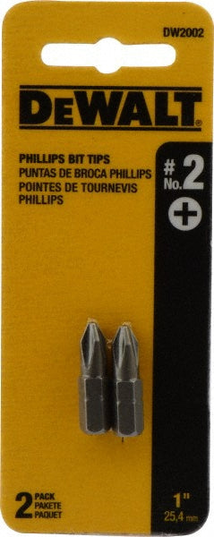 DeWALT DW2002 Phillips Screwdriver Insert Bit #2 Point, 1/4" Drive, 1" OAL