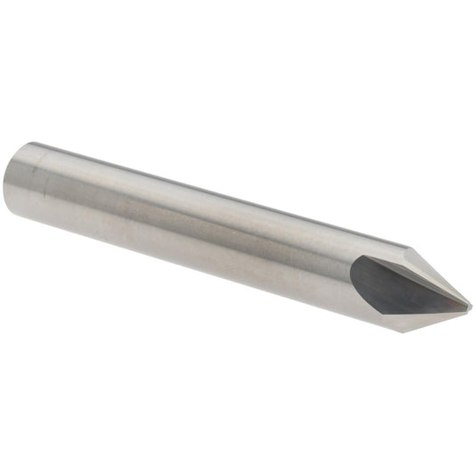 Harvey Tool 18430 Chamfer Mill 3/8" Dia, 3/8" Shank Dia, 60 deg, 3 Flute, Solid Carbide, Single End