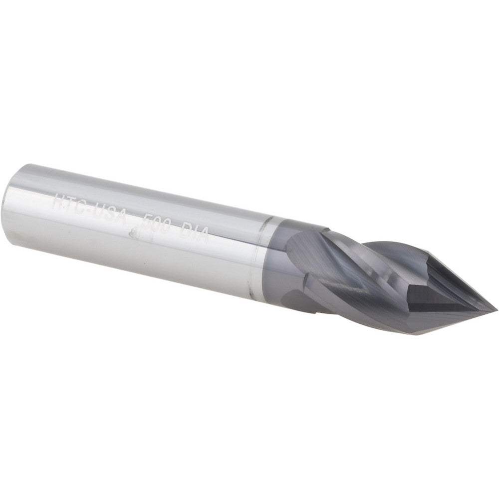 Harvey Tool 15432-C3 Drill Mill 1/2" Dia, 1" LOC, 4 Flutes, 60 &deg Point, Solid Carbide
