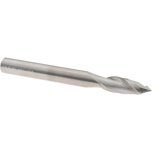 Harvey Tool 15316-2 Drill Mill 1/4" Dia, 3/4" LOC, 2 Flutes, 90 &deg Point, Solid Carbide