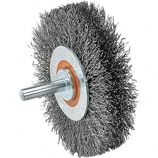 WALTER Surface Technologies 13C120 Wheel Brush 2" Wheel Dia, Crimped