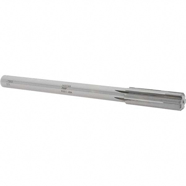 Rock River Tool Inc. 24007505 Chucking Reamer 0.7505" Dia, Straight-Cylindrical Shank, Carbide-Tipped
