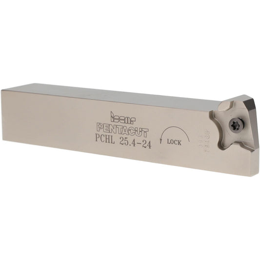 Iscar 2301620 Indexable Grooving-Cutoff Toolholder PCHL 25.4-24, 0.0197 to 1/8" Groove Width, 0.256" Max Depth of Cut, Left Hand