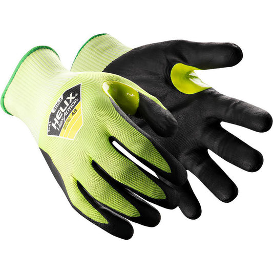 HexArmor 3062-L (9) Cut & Puncture Resistant Gloves Style Knit  Coating Material Nitrile  Coating Coverage Palm & Fingertips  Glove Type Cut, Puncture & Abrasion-Resistant  ANSI/ISEA Cut Resistance Level A9  Primary Material HPPE Blend