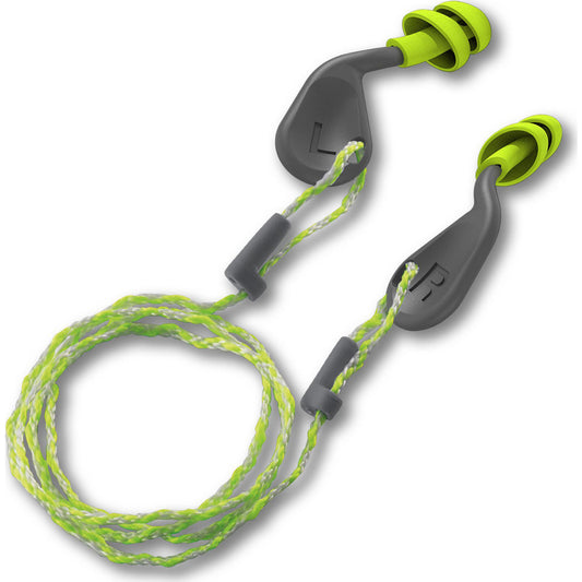 HexArmor 18-21001 Earplugs Disposable Or Reusable Plug Reusable  Attachment Style Corded  Plug Shape Flanged  Noise Reduction Rating (dB) 25  Plug Color Green  Plug Material Thermoplastic Elastomer