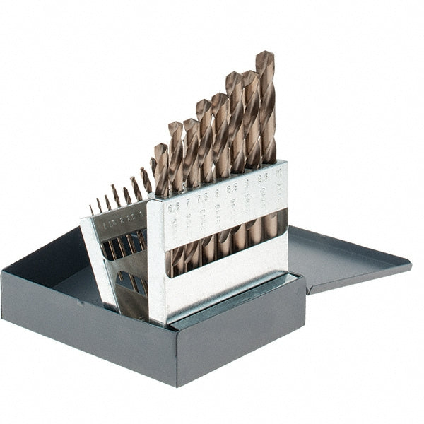 Chicago-Latrobe 47924 Drill Bit Set  Jobber Length Drill Bits,  19 Pc,  135 deg, Cobalt