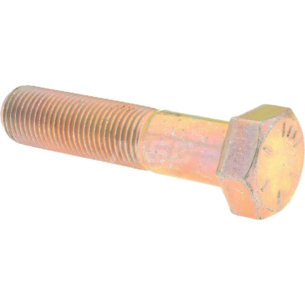 Value Collection 39409 Hex Head Cap Screw 1/2-20 x 2-1/4", Grade 8 Steel, Zinc Yellow Dichromate Finish