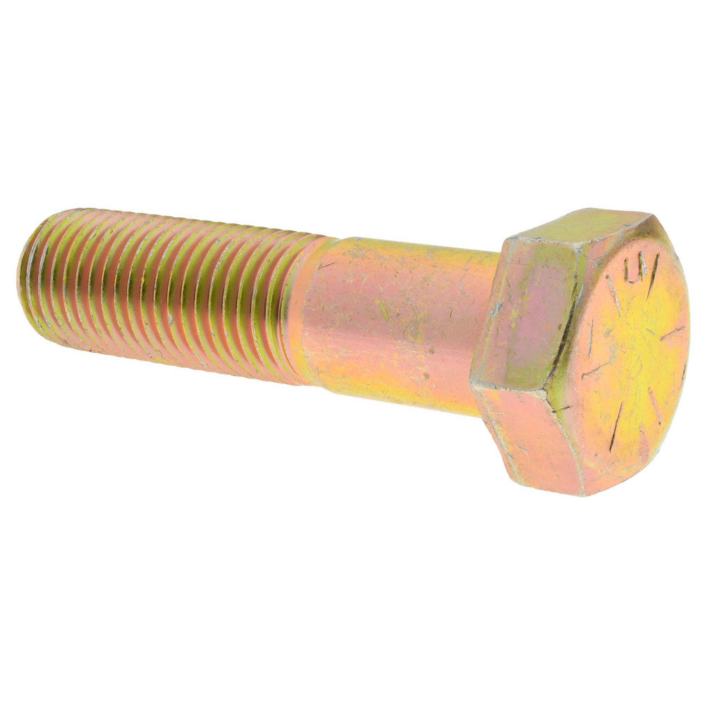 Value Collection 39244 Hex Head Cap Screw 1-1/4 - 7 x 5", Grade 8 Steel, Zinc Yellow Dichromate Finish