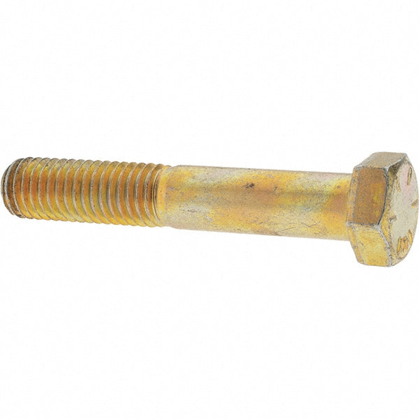 Value Collection 39112 Hex Head Cap Screw 1/2-13 x 3", Grade 8 Steel, Zinc Yellow Dichromate Finish