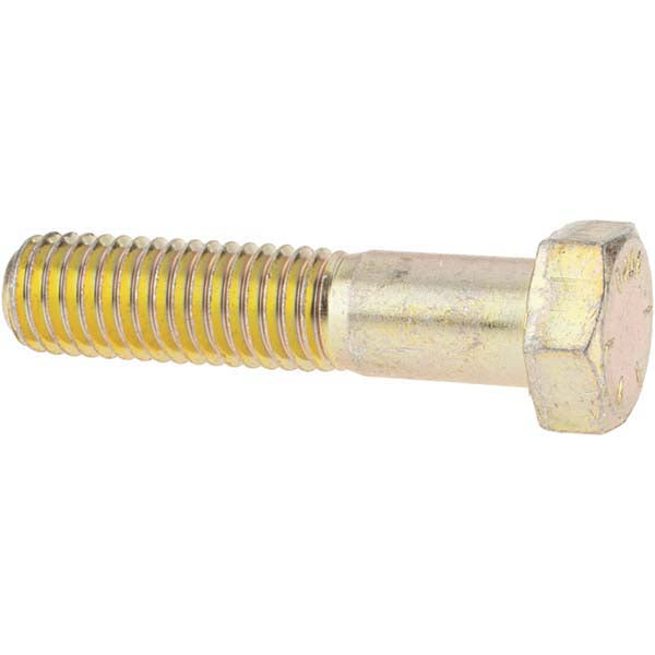 Value Collection 39109 Hex Head Cap Screw 1/2-13 x 2-1/4", Grade 8 Steel, Zinc Yellow Dichromate Finish