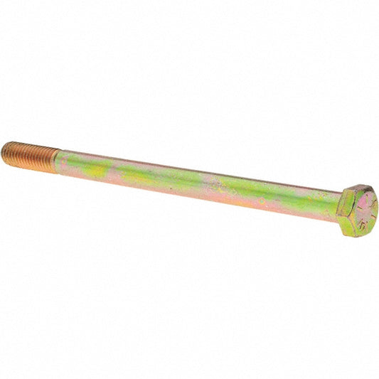 Value Collection 39070 Hex Head Cap Screw 3/8-16 x 6", Grade 8 Steel, Zinc Yellow Dichromate Finish